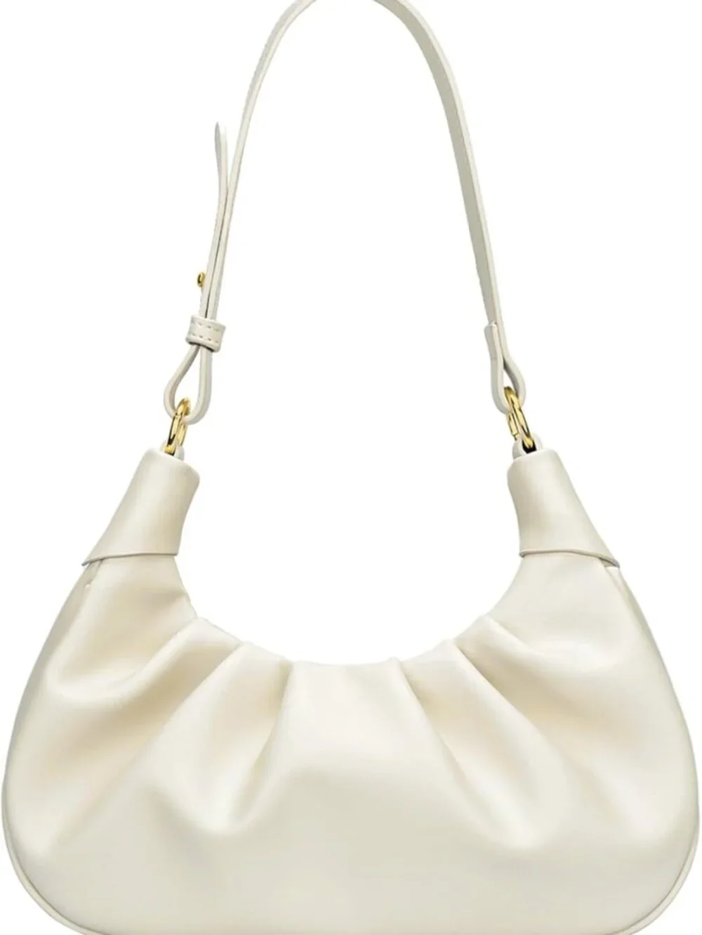 Chic Mini Hobo Shoulder Bag - Ruched Underarm Purse for Women, Stylish Crescent